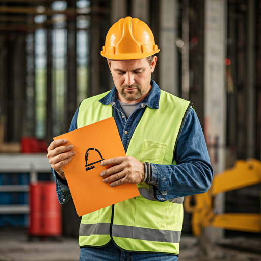 Worker at construction site